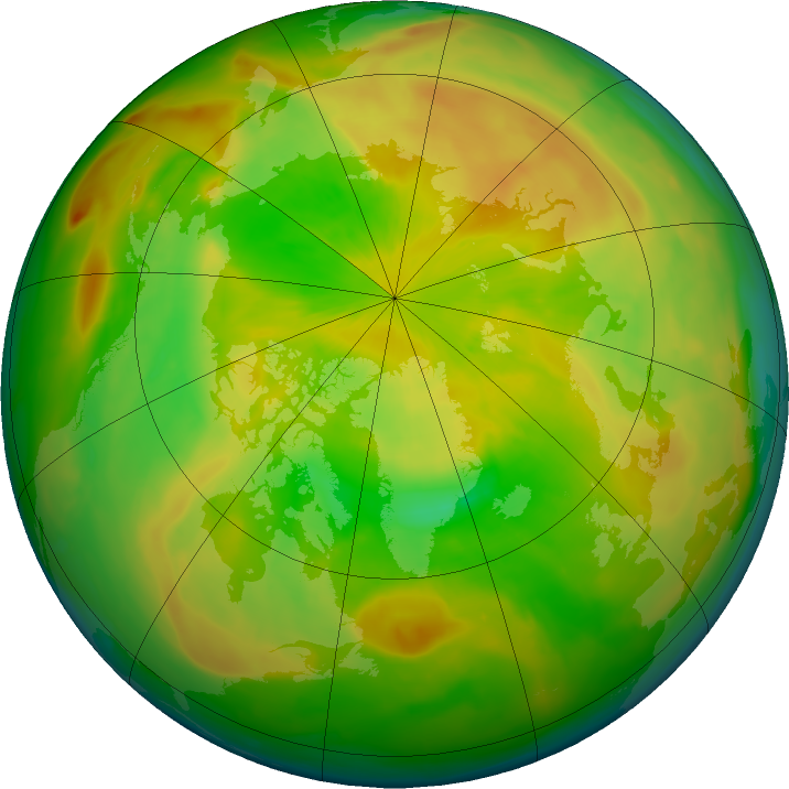 Arctic ozone map for 15 May 2016